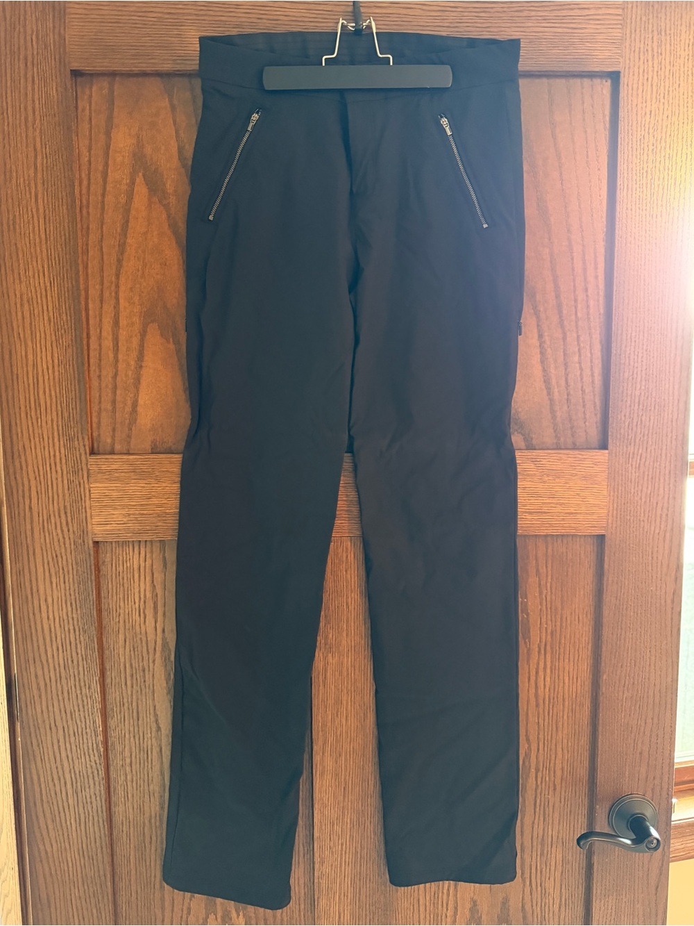 Athleta Black Womens Performance Pants with Zippered Pockets